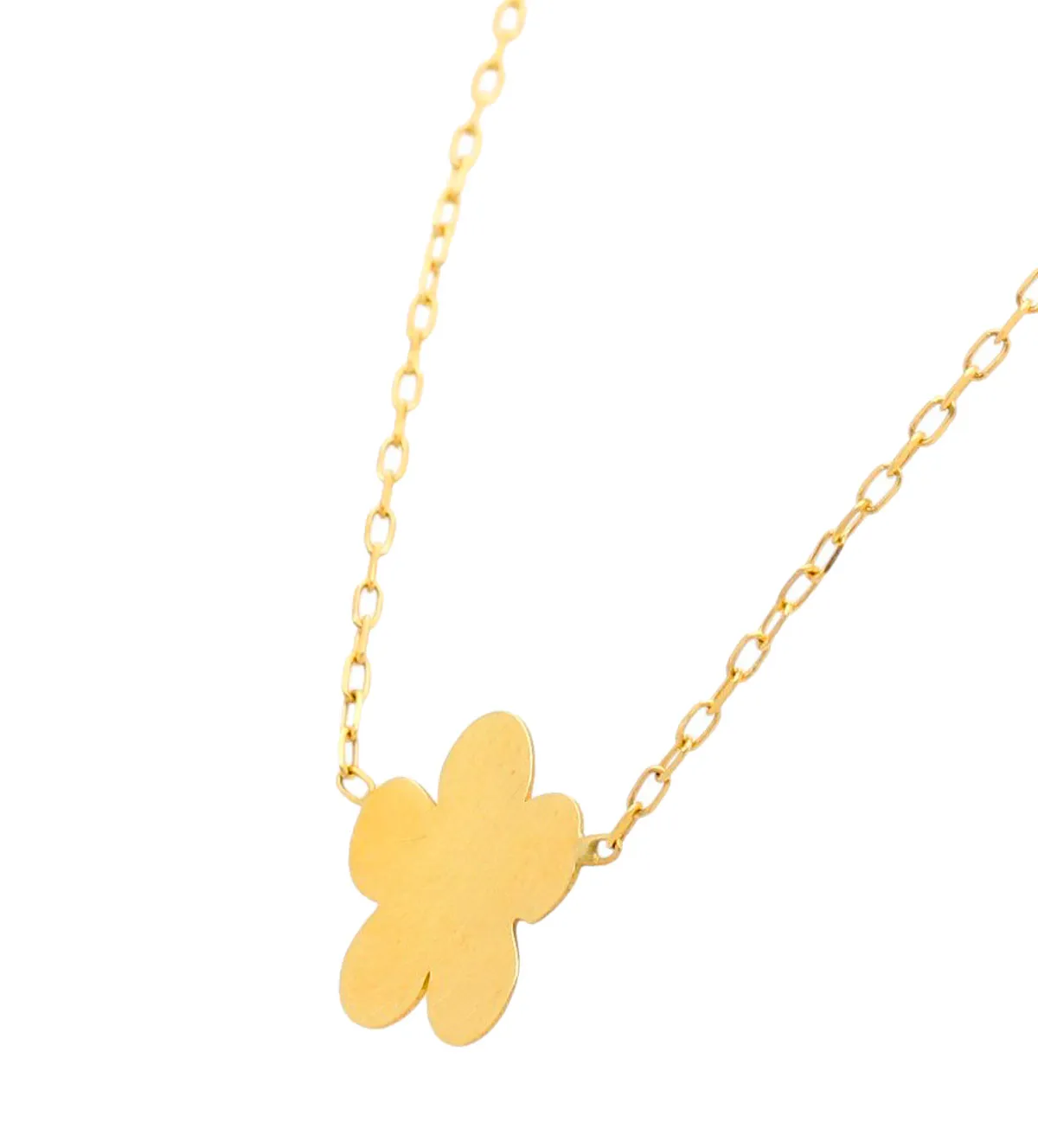 Gargantilla de oro 18 kilates con motivo flor 030_EC-37-CAD gargantilla-de-oro-030_ec-37-cad toma lateral