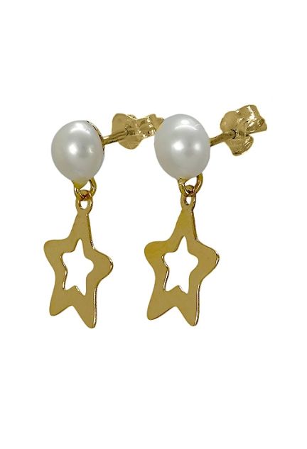 pendientes con estrella oro y perla para mujer para venta online 030_2635 -a-precios-baratos
