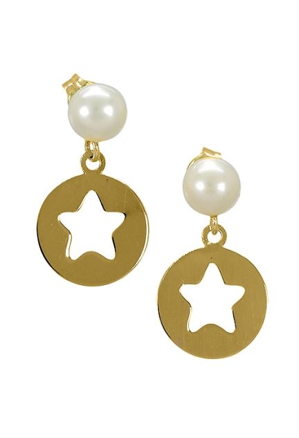 pendientes oro y perla para mujer 030_2636 venta online a precios especiales