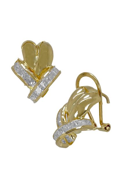 Pendientes oro 18 ktes con circonitas para mujer 030_2147 Joyas de mujer a precios baratos