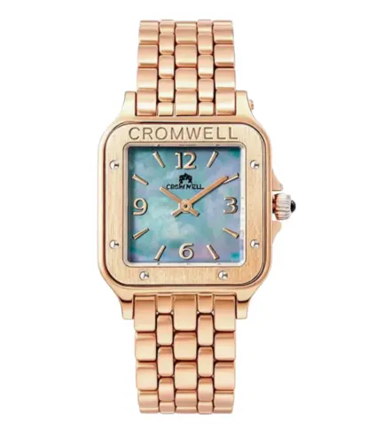 reloj de oro rosa 18 ktes con esfera de nacar gris marca CROMWELL 095_416180_01