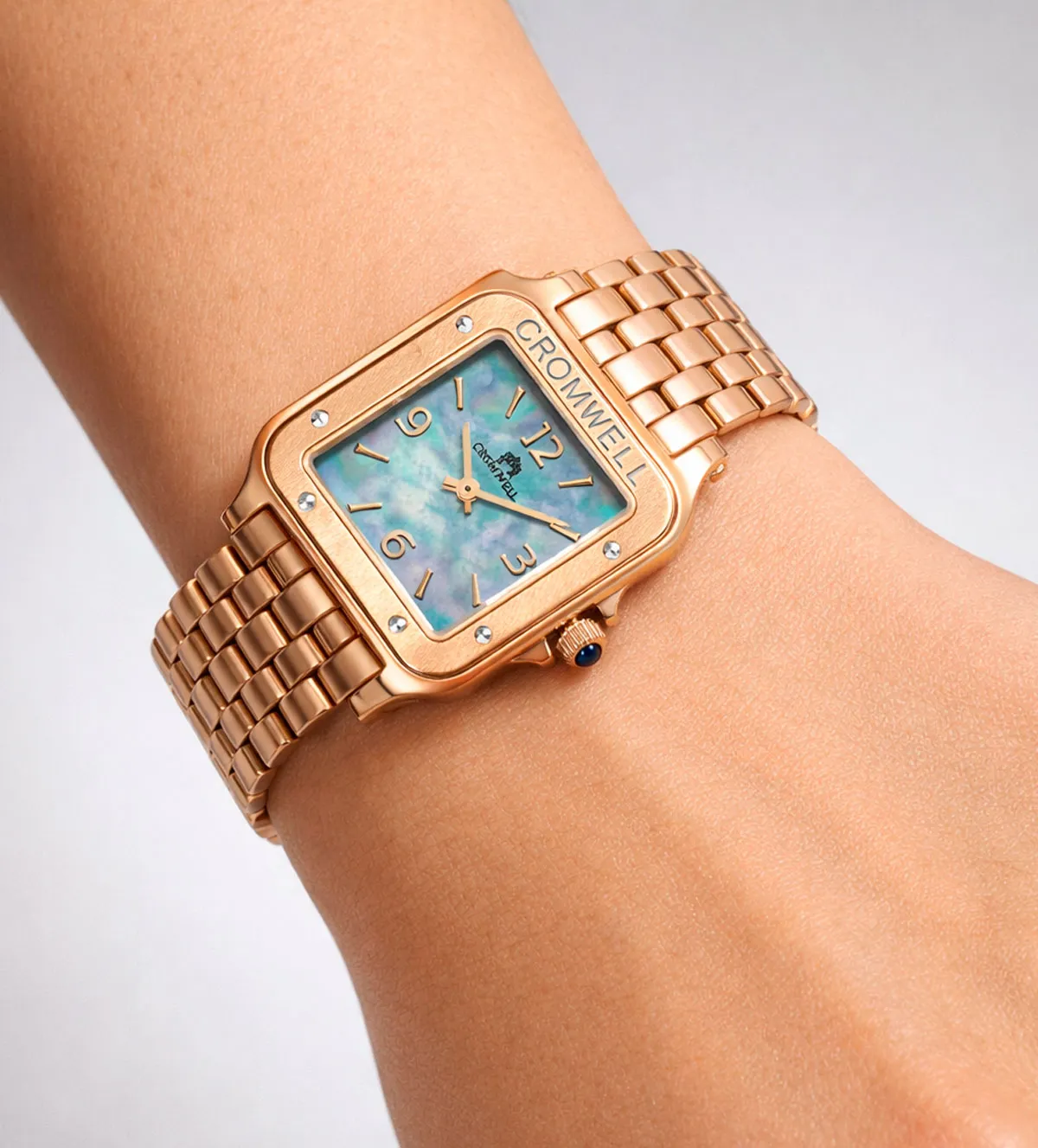 Reloj de oro rosa 18 Ktes Cromwell 095_416180 reloj de oro rosa 18 ktes con esfera de nacar gris marca CROMWELL 095_416180_10