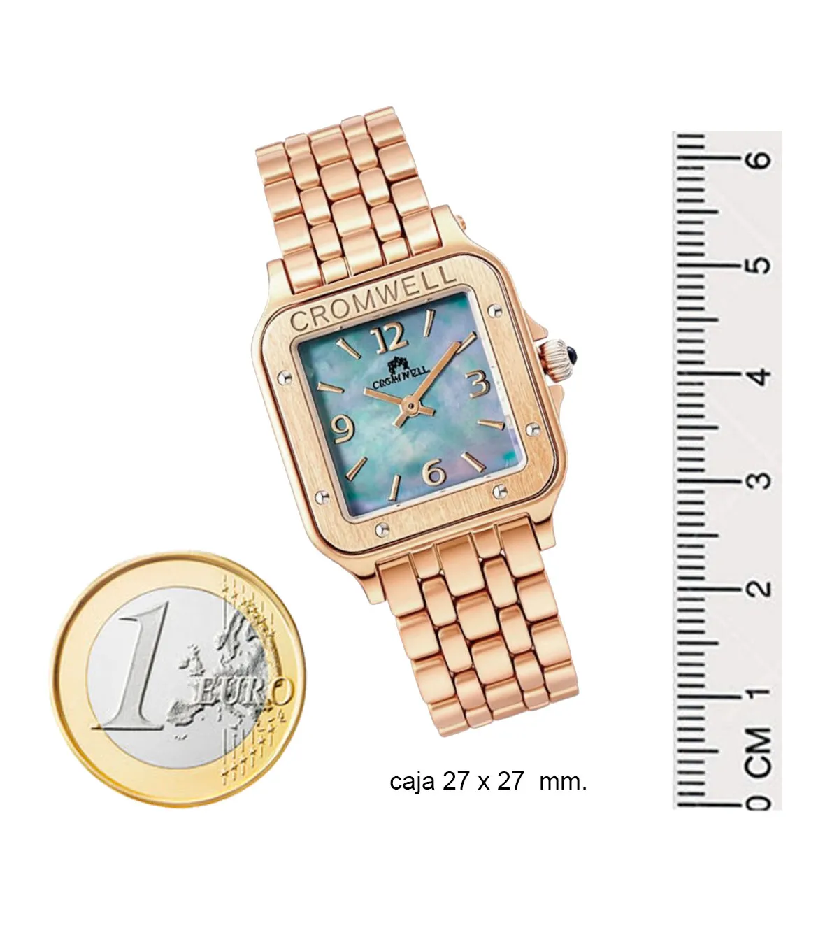 Reloj de oro rosa 18 Ktes Cromwell 095_416180 reloj de oro rosa 18 ktes con esfera de nacar gris marca CROMWELL 095_416180_M