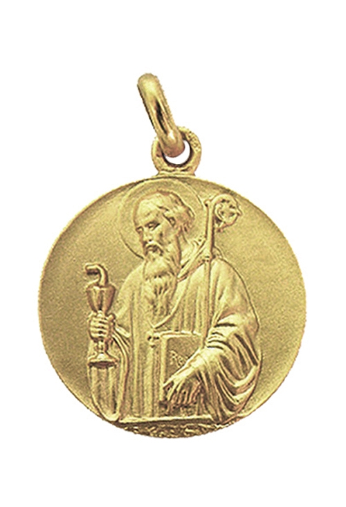 Medalla San Benito viejo de oro 18 ktes 268_M1-1-302 Medalla de San Benito de 25 milimetros