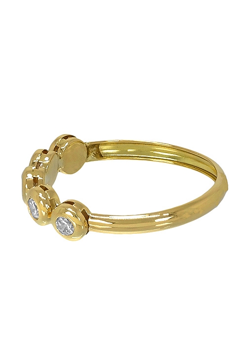 Anillo oro amarillo con circonitas media alianza 234_1ST825 anillo oro amarillo 18 ktes con circonitas tipo media alianza vista tumbada 234_1ST825_02