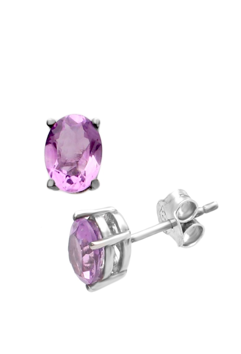 Pendientes plata con cuarzos de amatista 037_F18-AMA-2 pendientes de plata con amatista fotografia lateral para web