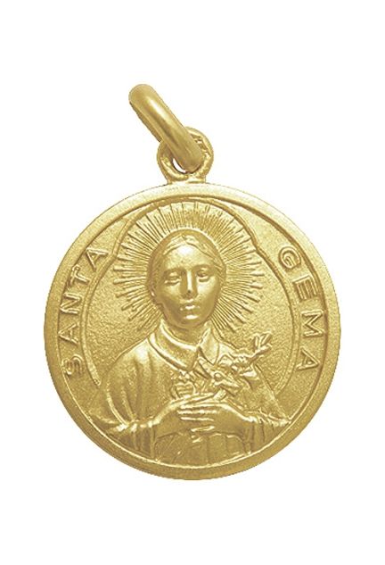 Medalla de Santa Gema de 20 milimetros
