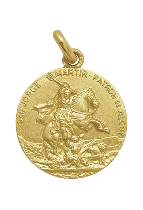 Medalla San Jorge Mártir 20 milimetros en oro