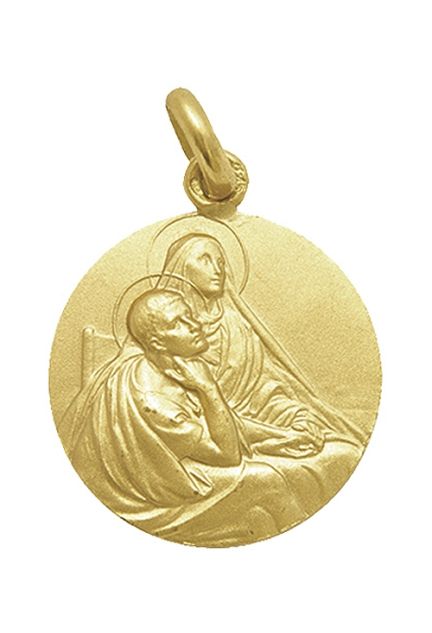 Medalla de Santa Mónica oro ley 20 milímetros 268_M1-1-191-20-0