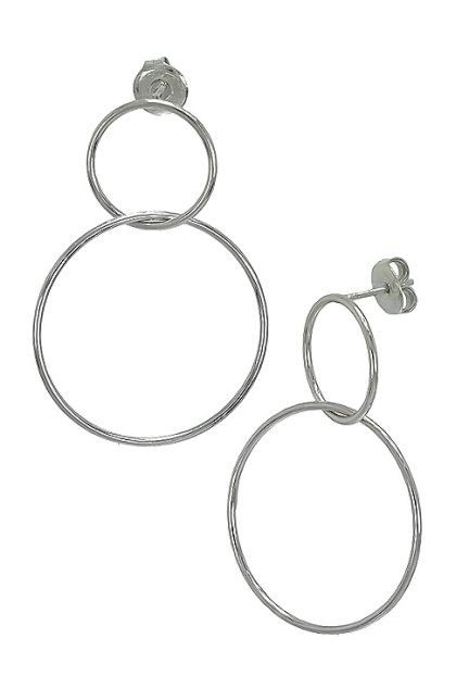 pendientes de plata aros colgando con sistemas de presion foto secundaria 266_015375-1-1
