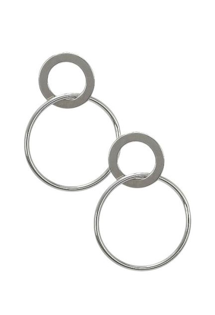 pendientes largos de plata aros colgando de circulo foto A 266_015368-1-1