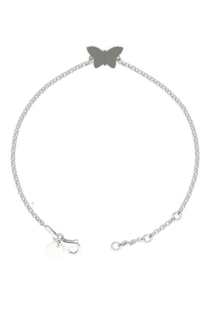 pulsera plata motivo mariposa vista cenital 045_AG4B8307317