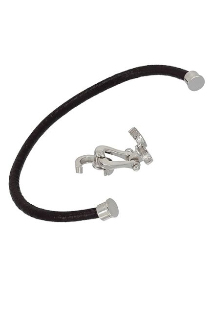 pulsera de cuero y plata motivo estribo 240_BPR22_01