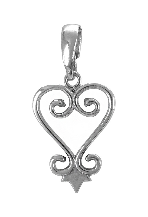 Colgante plata adinkra africano sabiduria colgante de plata simbolo adinkra de la sabiduria foto frontal