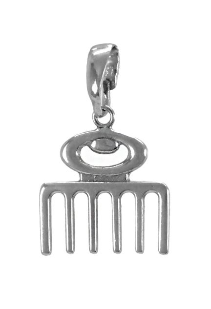 colgante adinkra de la belleza plata de ley