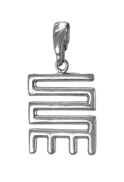 colgantes de plata adinkra que simboliza el dinamismo foto frontal 022_ADINKRA-11