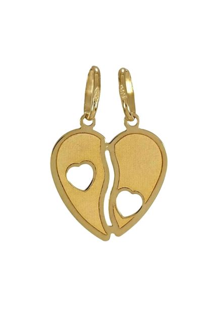 corazon partido oro amarillo 18 ktes mate brillo foto frontal 085_4910-M