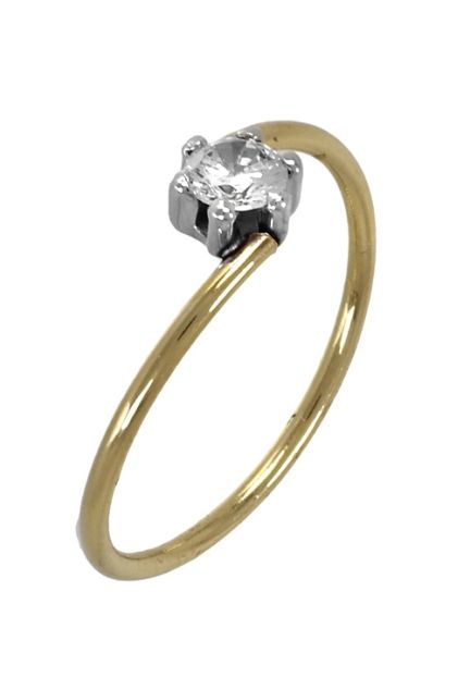 anillo oro bicolor 18 ktes con circonita modelo brazo cruzado vista lateral 289_1215604S_01