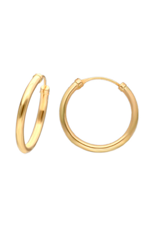 Pendientes de aro oro amarillo 18 ktes 030_1649-22 pendientes de aro oro amarillo 24 mm de diámetro 030_1649-22 foto principal