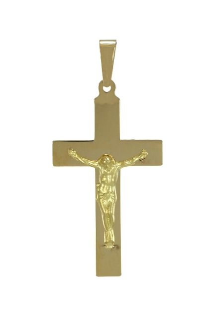 crucifijo oro amarillo 18 ktes vista frontal 289_1100002CR