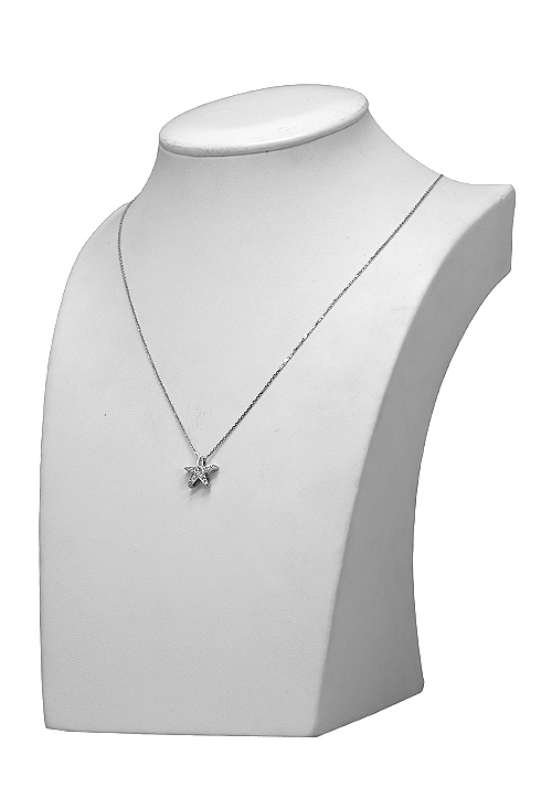 gargantilla oro blanco y motivo forma de estrella con diamantes foto expositor 284_P010004696_01