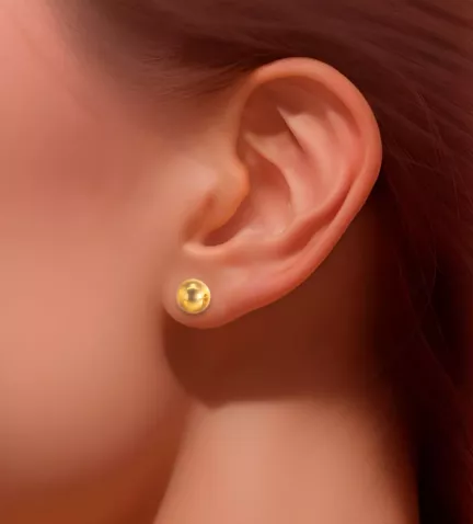 pendientes bola oro amarillo 7 mm 019 9K4 03566 7 10