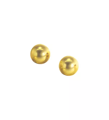 pendientes oro bolas de 6 mm