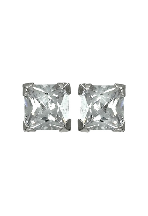 Pendientes oro 9 ktes niña 019_9K4-05196-B pendientes oro blanco 9 ktes y circonita tornillos foto frontal 019_9K4-05196-B