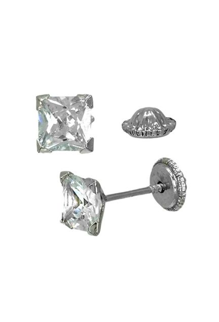 pendientes oro blanco 9 ktes y circonita tornillos foto lateral 019_9K4-05196-B_01