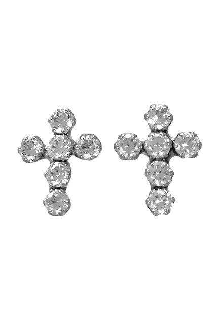 pendientes oro blanco con circonitas para hombre y mujer 019_9K4-09488-1B