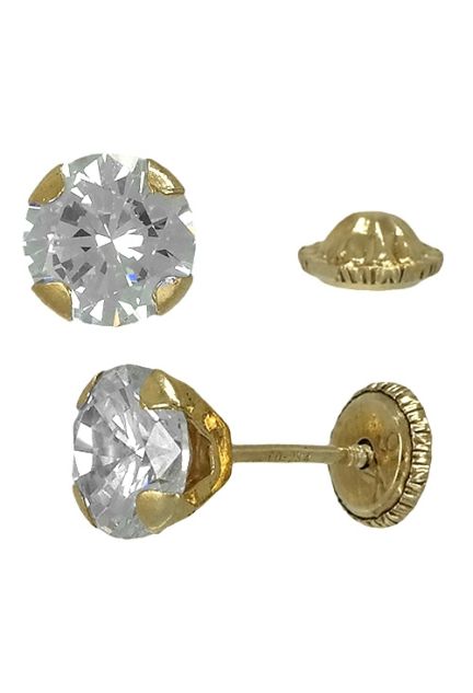 pendientes tornillo oro amarillo para bebé vista lateral 019_9K4-07101-6_01