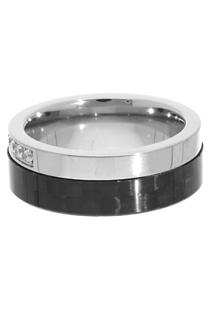 Alianza de titanio y carbono con diamante ladeada