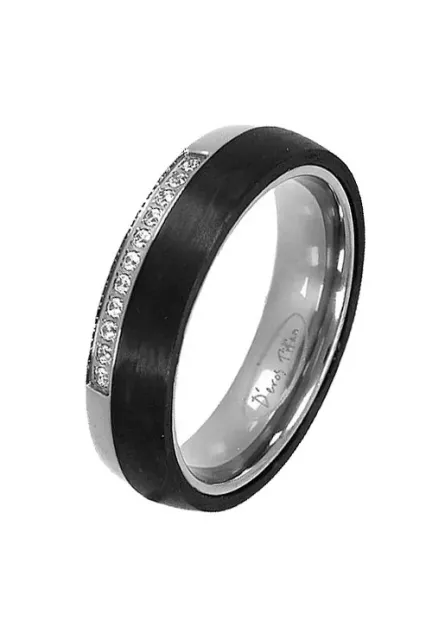 Anillo titanio y fibra de carbono galería de diamantes 290_dc2-55-50d