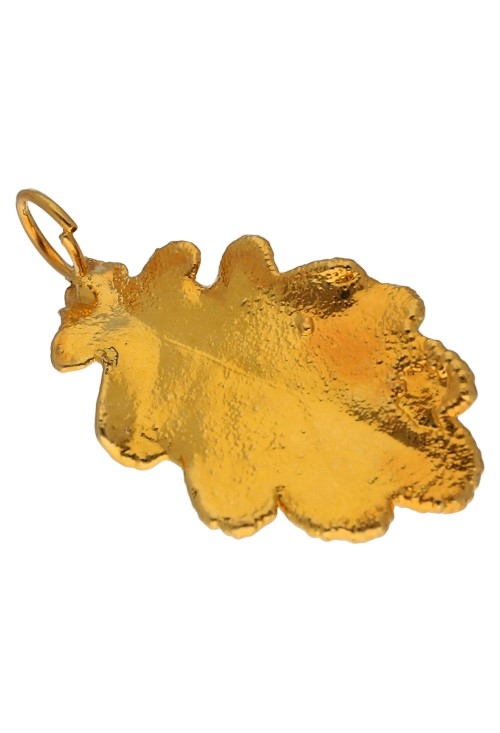 colgante hoja natural de roble bañada en oro vista trasera 270_ROBLE-A-4-4_02