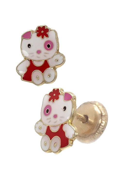 pendientes oro para niña esmaltados vista cierre 292_9K14-911-3554_01