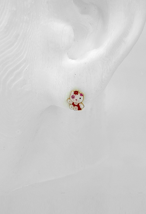 pendientes oro para niña esmaltados vista modelo 292_9K14-911-3554_02