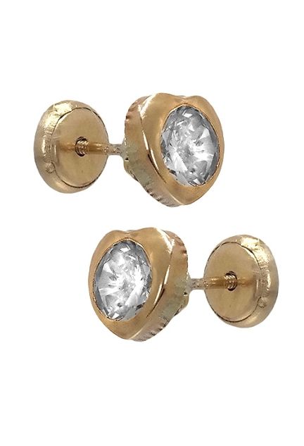 pendientes primera puesta oro amarillo 9 ktes y circonitas vista lateral 292_9K14-911-0028_01