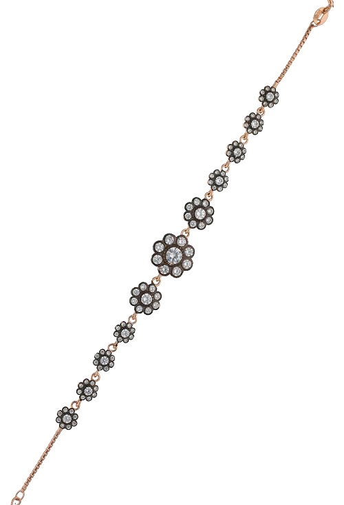 Pulsera plata chapada rosetas 295_PPUL17230 Pulsera plata chapada rosetas vintage 295_PPUL17230 (Pulseras)