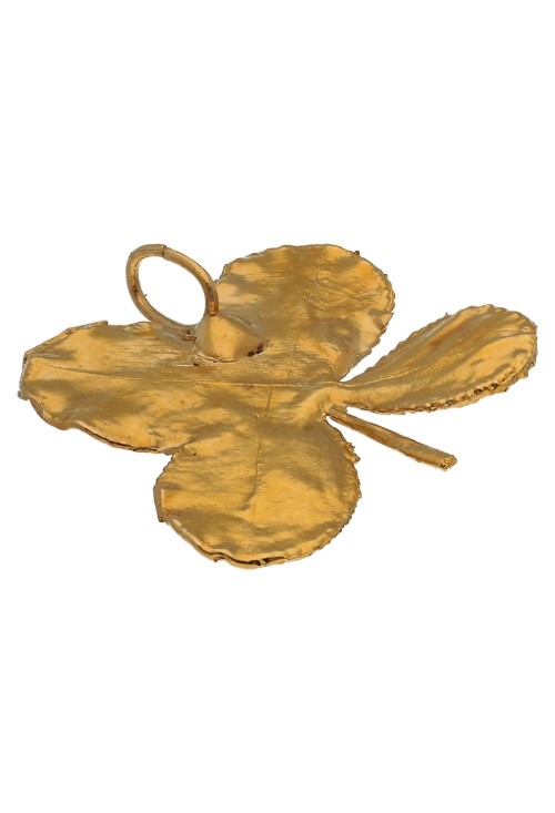 Colgante trébol natural bañado en oro 270_TREBOL-A-4-4 trebol natural bañado en oro vista trasera 270_TREBOL-A-4-4_03