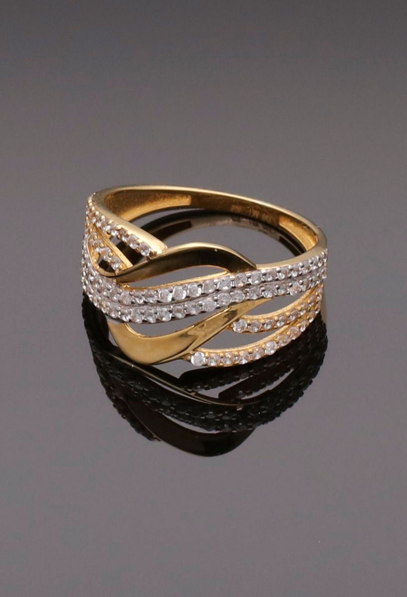 Anillo oro bicolor con galerías de circonitas 243_477-00618 Anillo oro bicolor con galerías de circonitas 243_477-00618 fondo negro