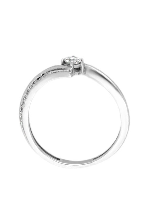 Anillo oro blanco con circonitas brazo cruzado para mujer 243_177-01364 anillo oro blanco con circonitas foto cenital 243_177-01364