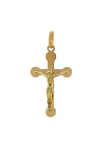 crucifijo oro amarillo 18 ktes vista frontal 243_031-06911