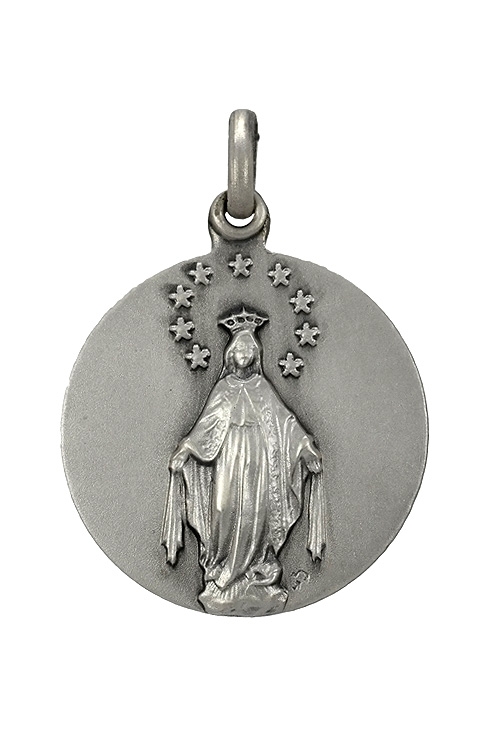 medalla de plata Virgen Milagrosa 22 mm 011_MILAGROSA22AG