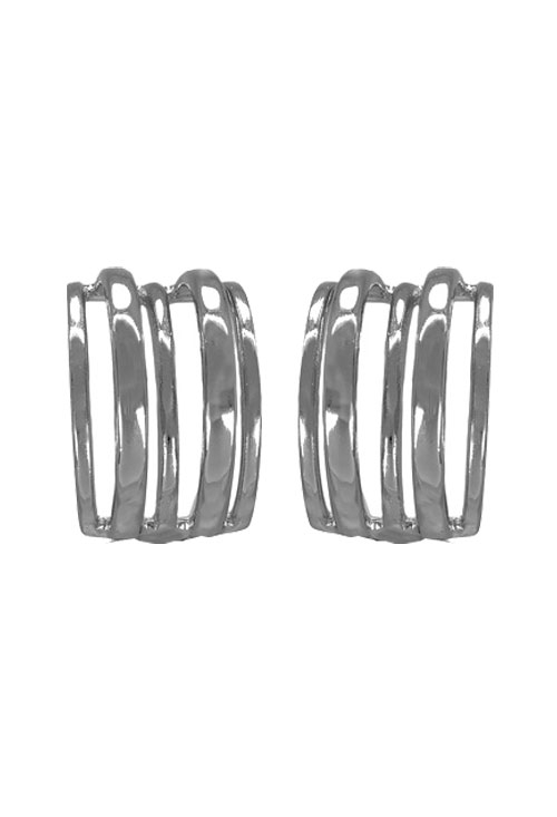 Pendientes de plata hilos paralelos 280_2022270 pendientes de plata rectangulares vista frontal 280_2022270