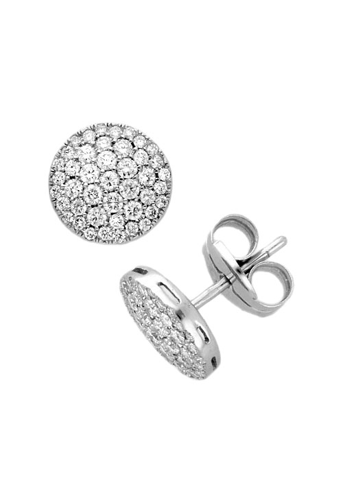 Pendientes tipo roseta oro blanco 18 kilates y diamantes 284_P010004764 pendientes oro blanco 18 kilates roseta redonda cuajada de diamantes talla brillante precio barato joyeria online foto cierre de presion 284_P010004764_01