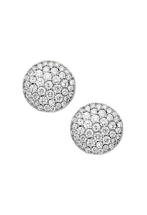 Pendientes tipo roseta oro blanco 18 kilates y diamantes 284_P010004764 pendientes oro blanco 18 kilates roseta redonda cuajada de diamantes talla brillante precio barato joyeria online foto principal 284_P010004764