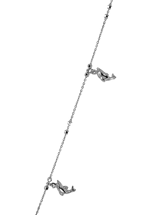 Tobillera de plata 295_PPUL16602 Tobillera plata de ley cadena fina de rolo con fetiches de delfines, descuento especial para venta online 295_PPUL16602_02