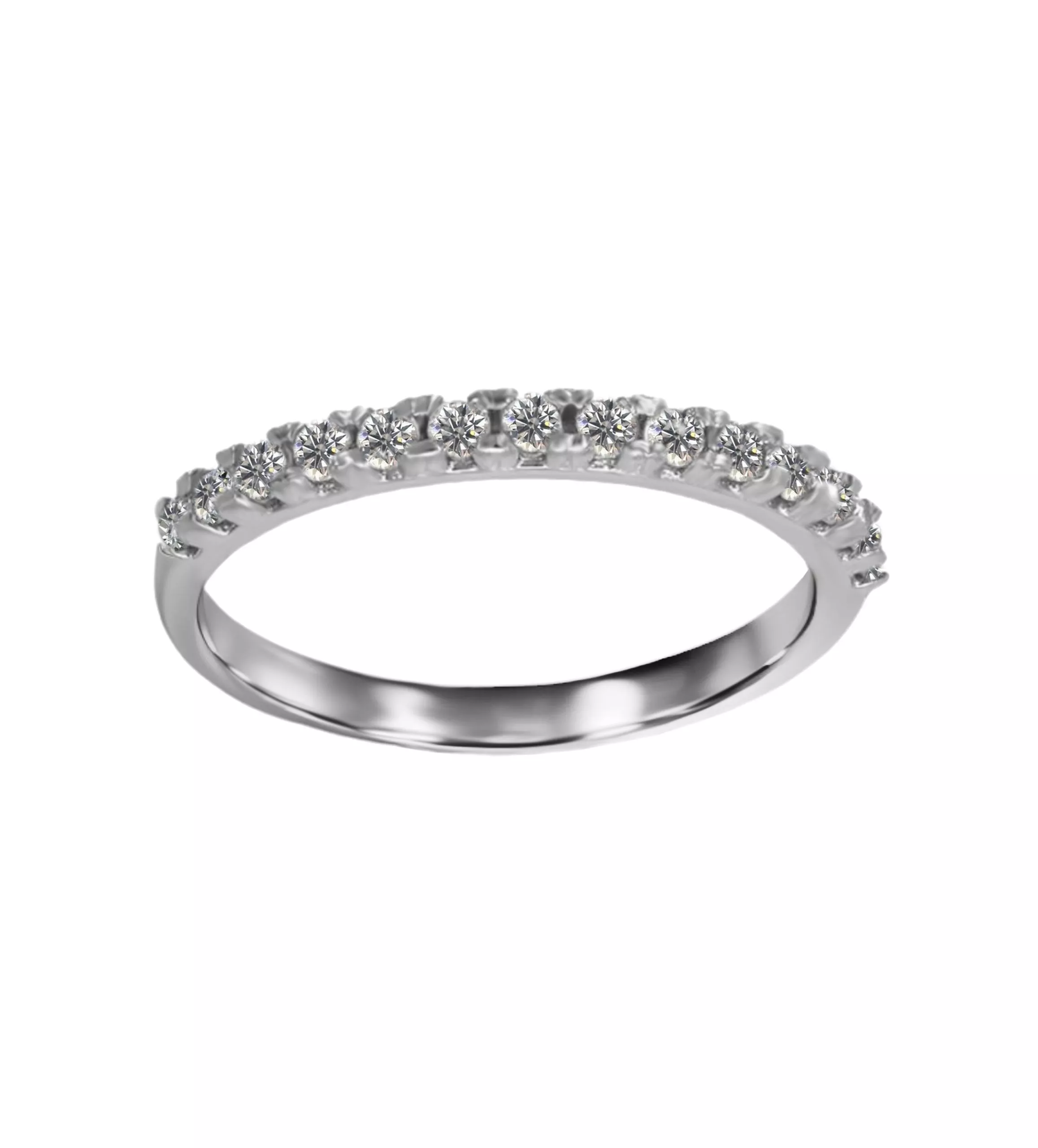 Anillo oro blanco 18 ktes media alianza de circonitas 243_349-00415 anillo oro blanco con circones