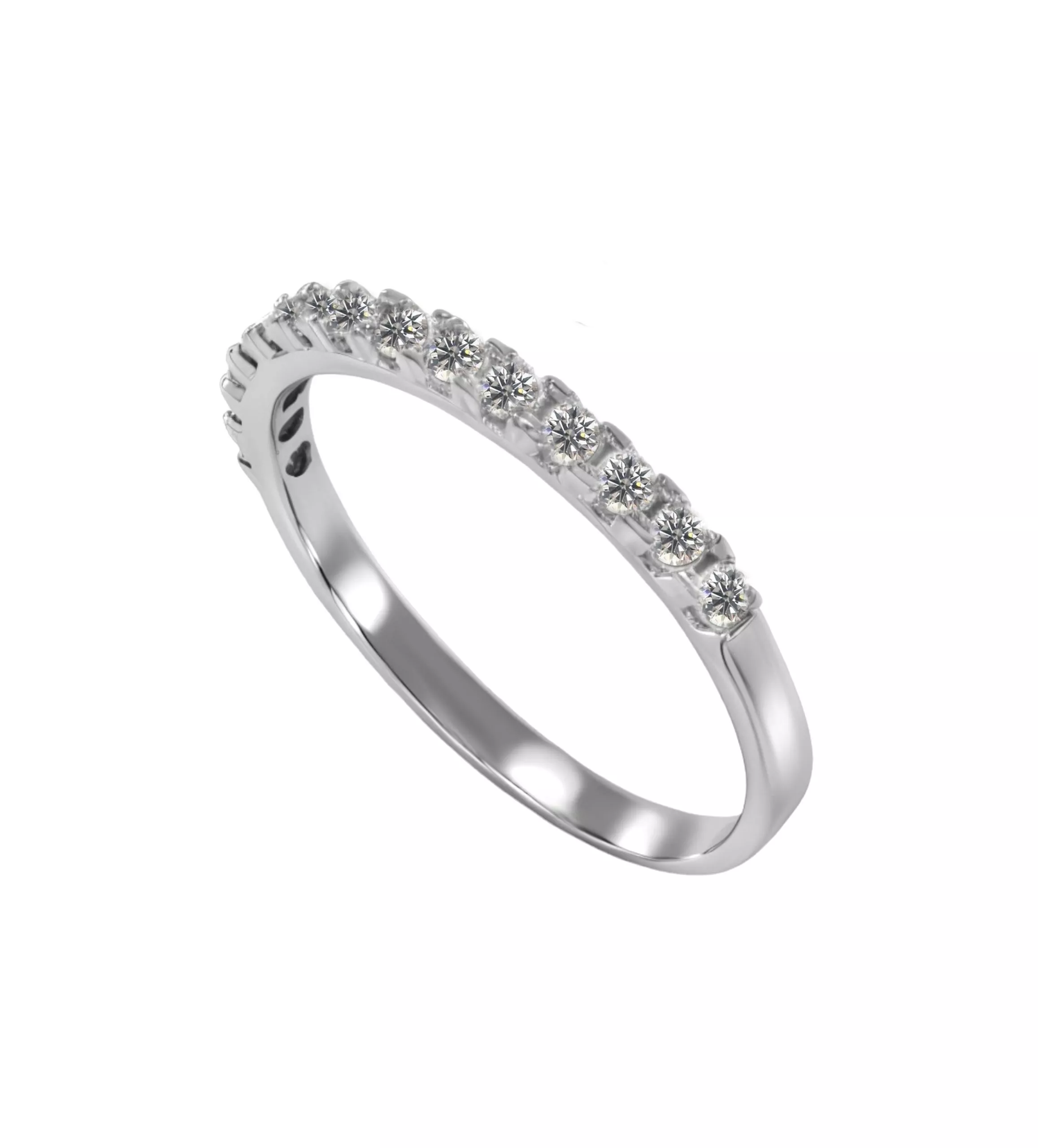 Anillo oro blanco 18 ktes media alianza de circonitas 243_349-00415 Anillo oro blanco 18 ktes media alianza de circonitas 243_349-00415 - Imagen 3