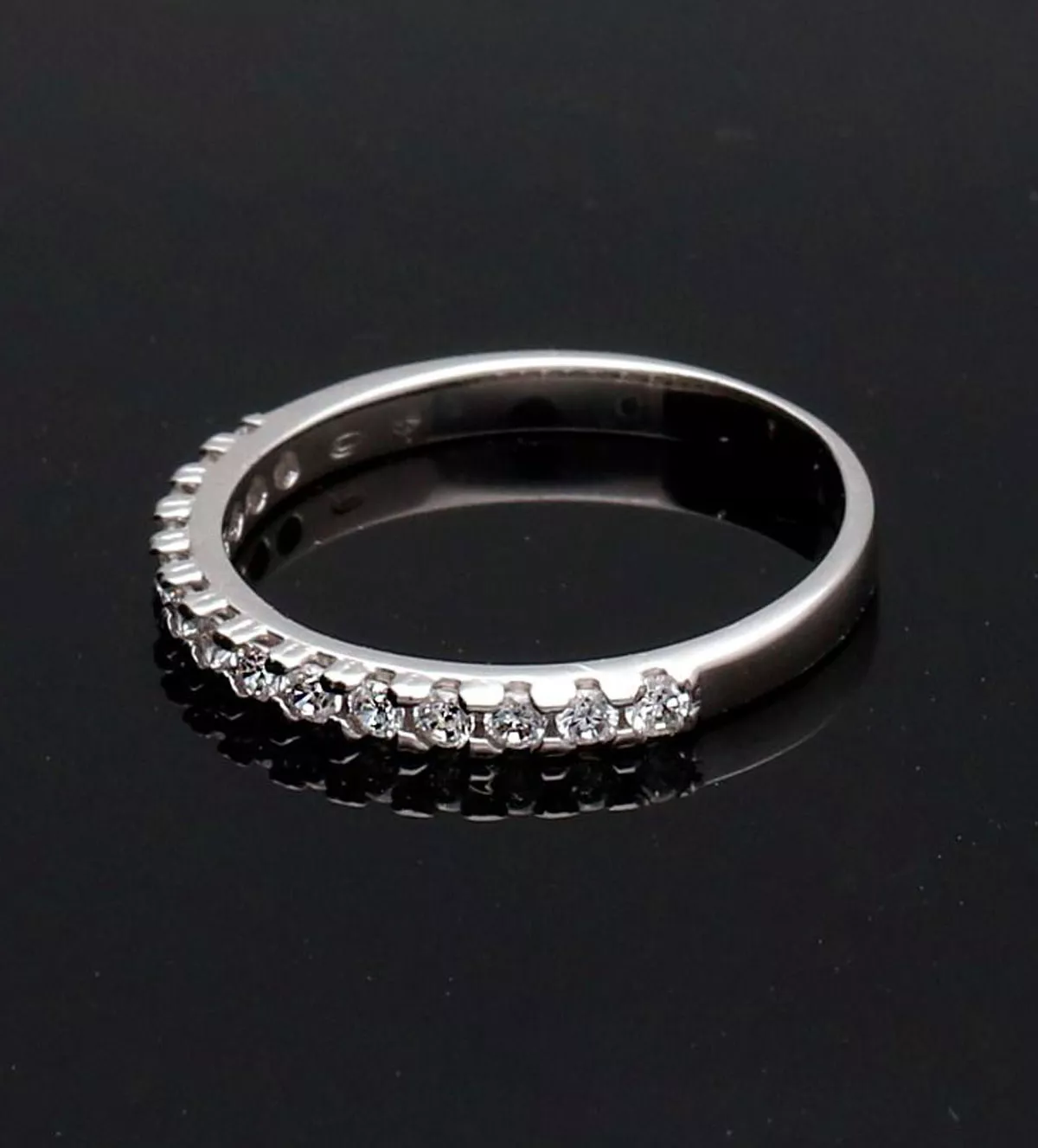 Anillo oro blanco 18 ktes media alianza de circonitas 243_349-00415 Anillo oro blanco 18 ktes media alianza de circonitas 243_349-00415 - Imagen 5